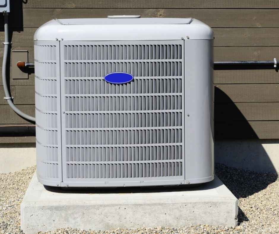 An outdoor AC unit at a residential home