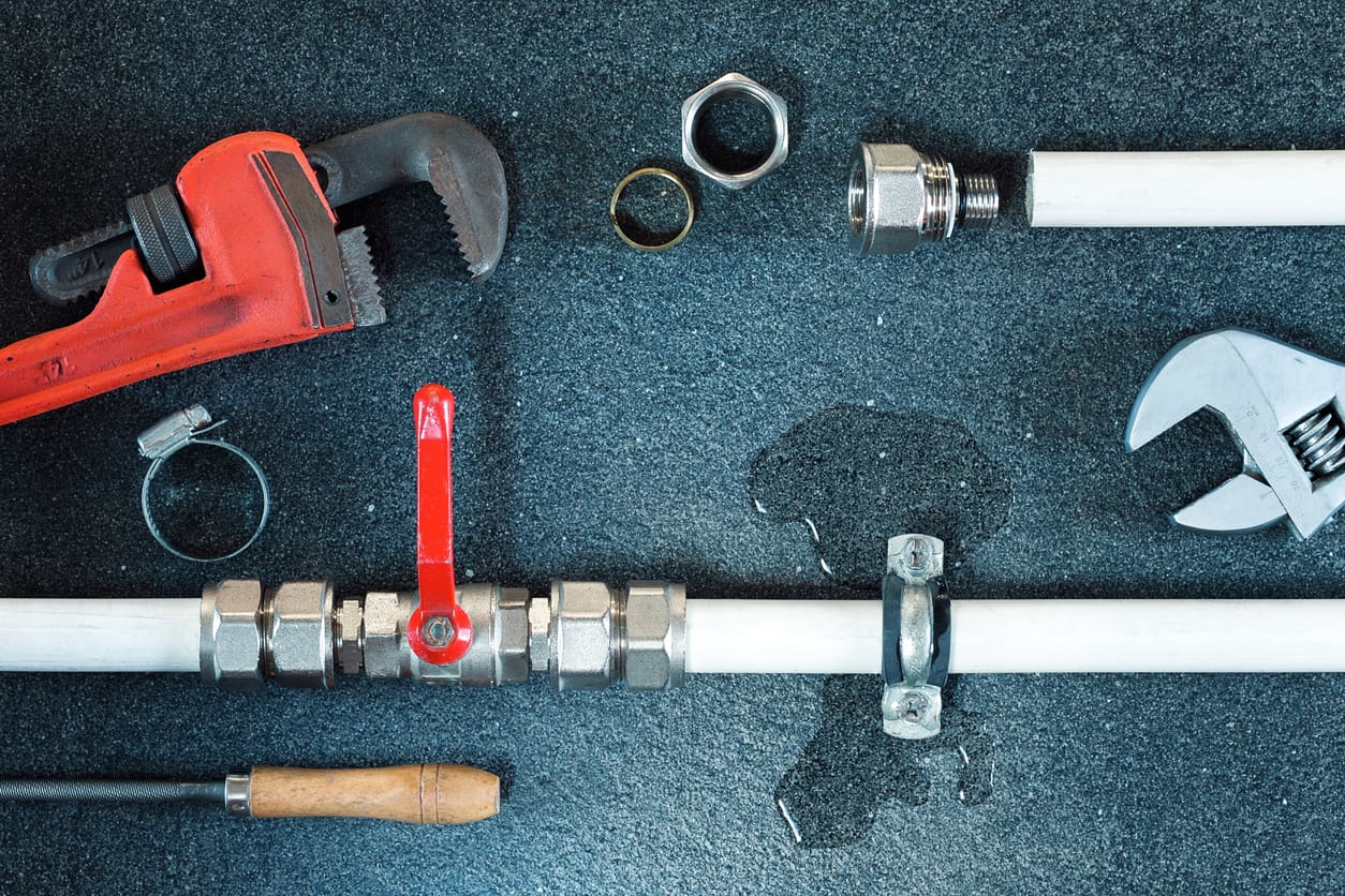 Plumbing Tools and Water Pipe