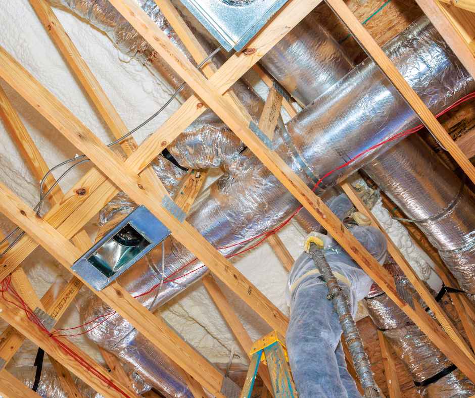 Air ducts in a home