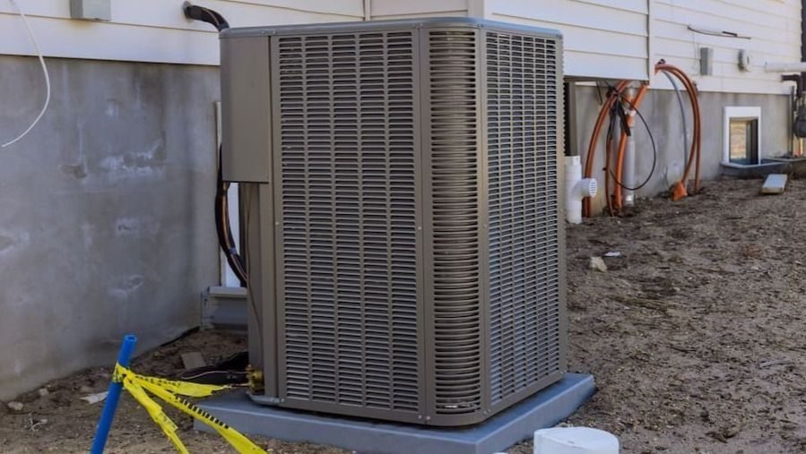 Air conditioner outside a home